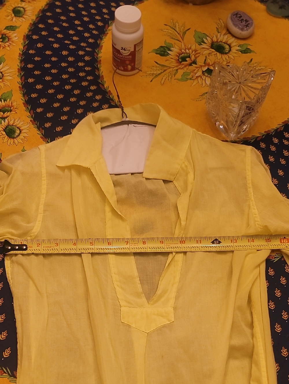 EUC Nili Lotan yellow cotton beach maxi dress - Picture 3 of 3